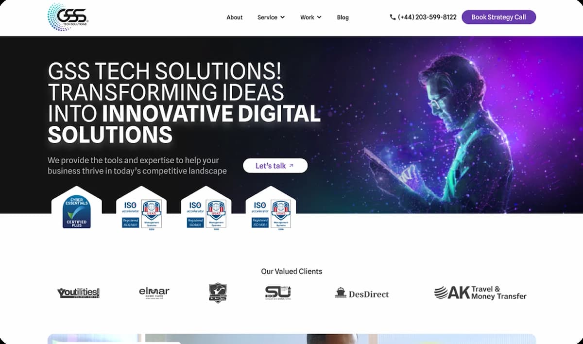 GSS Tech Solutions website preview